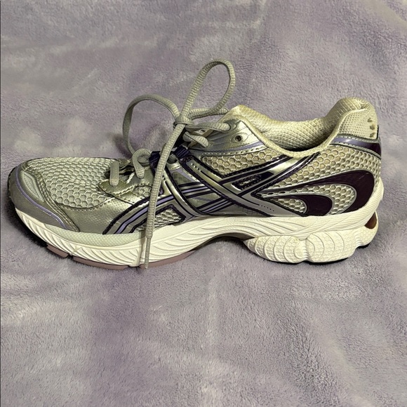 ASICS Gel Nimbus Metallic Silver and Deep Purple Sneakers - Picture 7 of 10